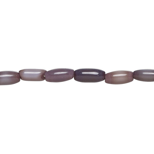 Bead, cat's eye glass (fiber optic glass), matte purple, 8x4mm-9x6mm oval, economy grade. Sold per 15-inch strand. image number 0