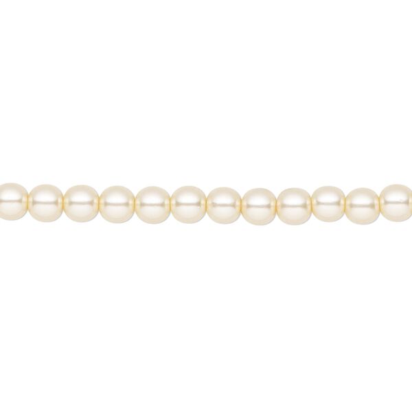 Pearl 600pk cream, Preciosa Czech crystal 4mm round image number 0