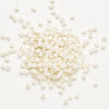 Seed bead, Miyuki, glass 1pkg10g, 3.5-3.7mm square, opaque metallic cream (SB-421) image number 1
