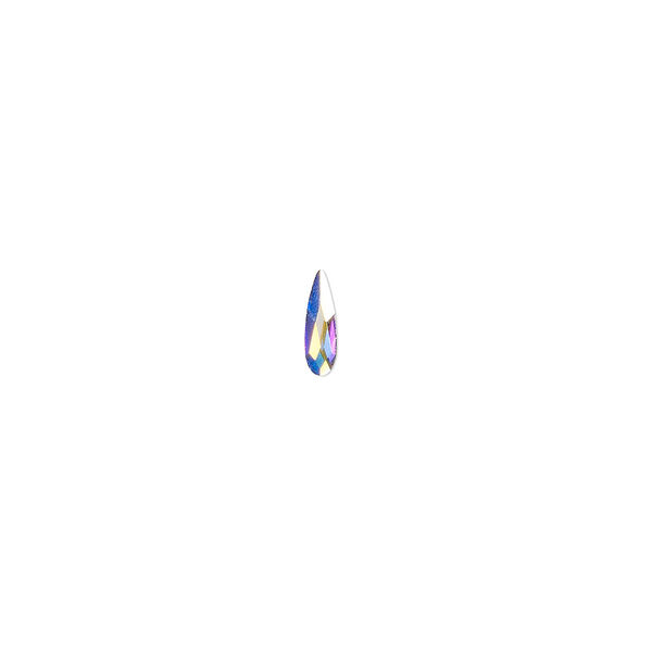 Flat back 30pk crystal AB foil back, Crystal Passions® 6x1.7mm raindrop 2304 image number 0