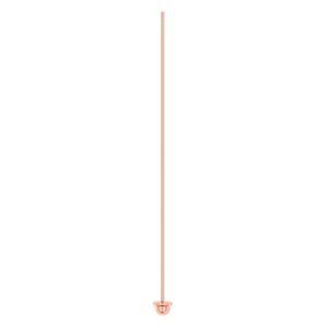 Head pin, copper, 2-1/2 inches with 4mm ball, 22 gauge. Sold per pkg of 12.