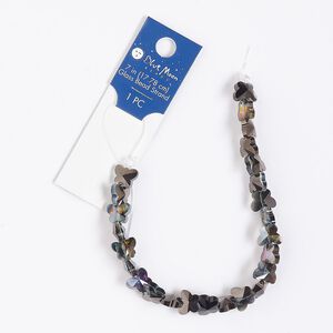 Bead, glass, translucent brown AB, 10x8mm faceted butterfly with 0.6mm hole. Sold per 7-inch strand.