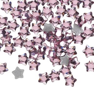Flat back 360pk rose foil back, Swarovski® hotfix 6mm star flower 2754