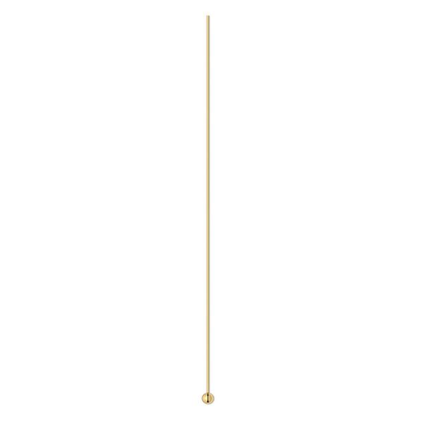 Head pin, 14Kt gold, 1-1/2 inches with 1mm ball, 30 gauge. Sold per pkg of 2. image number 0