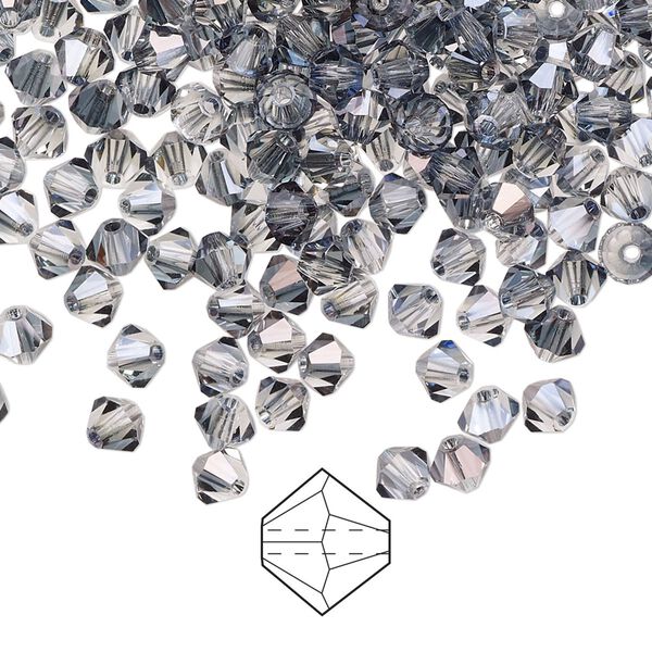 Bead 144pk crystal valentinite, Preciosa Czech crystal 4mm bicone image number 0
