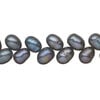 Freshwater pearl 1pkg1, herringbone-drilled rice, 14 inch mystic blue 7x6mm-9x7mm cultured image number 0