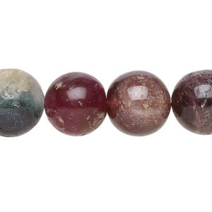 Multi-tourmaline 1pkg1, hand-cut round bead natural 15.5-16 inch 12-15mm