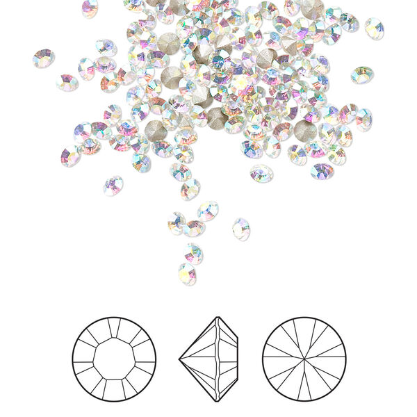 Chaton 1440pk crystal AB foil back, Swarovski® 2.4-2.5mm PP18 round 1028 image number 0