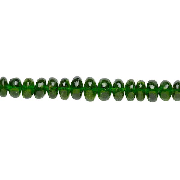 Chrome diopside 1pkg1, hand-cut rondelle bead natural 8 inch graduated 4x2mm-6x3mm image number 0