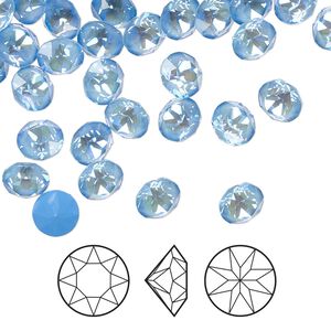 Chaton 144pk crystal ocean DeLite, Crystal Passions® 6.14-6.32mm round SS29 1088