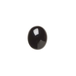Black onyx 1pkg6, calibrated oval cab 12x10mm