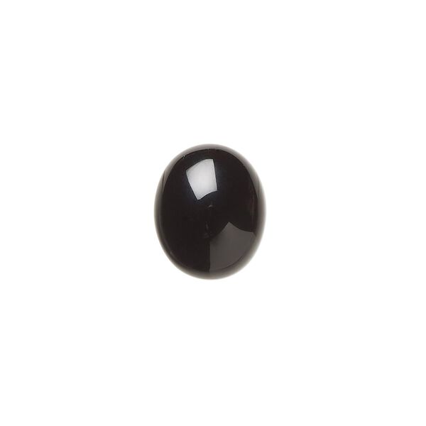 Black onyx 1pkg6, calibrated oval cab 12x10mm image number 0