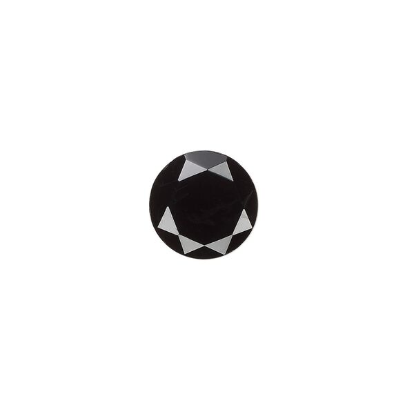 Black onyx 1pkg1, calibrated faceted round cab 10mm image number 0
