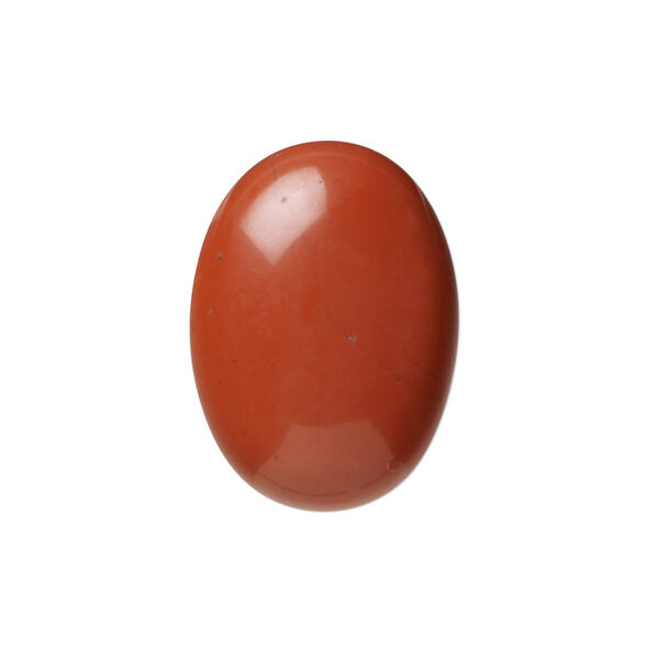 Cabochon, red jasper (natural), 25x18mm calibrated oval, B grade, Mohs hardness 6-1/2 to 7. Sold per pkg of 2. image number 0