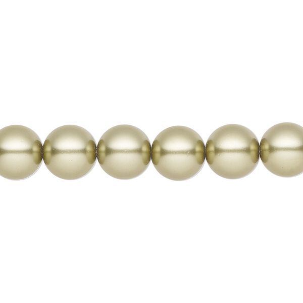 Pearl 25pk light green, Preciosa Czech crystal 8mm round image number 0