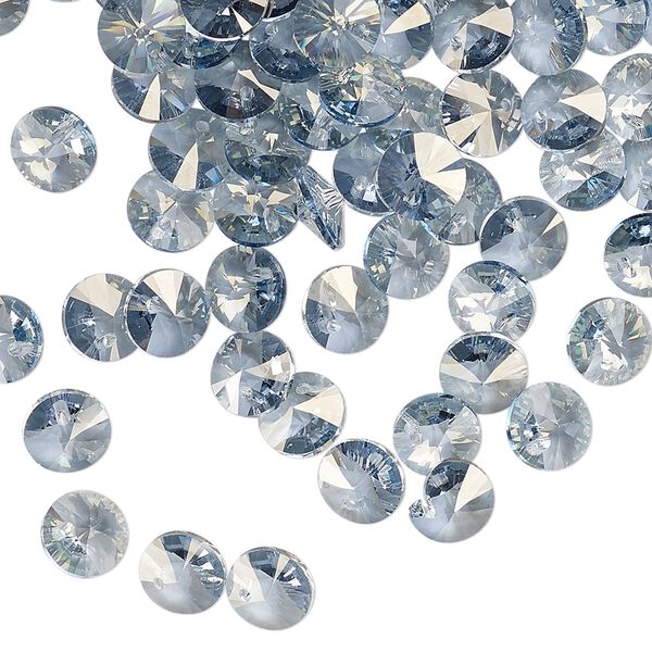 Drop 12pk crystal blue shade, Crystal Passions® 6mm pendant mini disk 6428 image number 1