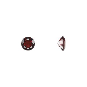 Almandite garnet 1pkg1, hand-cut faceted round gem natural 7mm