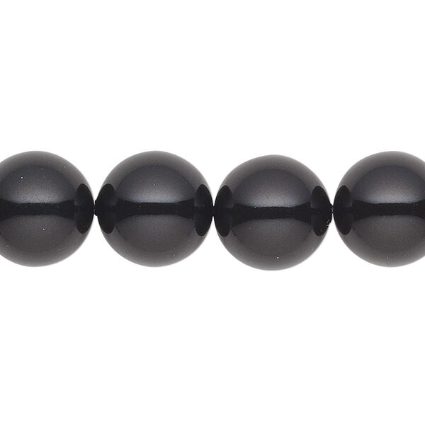 Pearl 10pk mystic black, Crystal Passions® 12mm gemcolors round 5810 image number 0