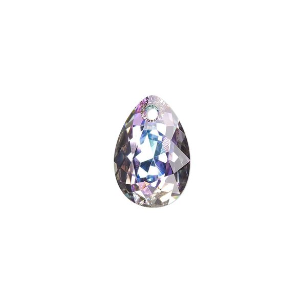 Drop 12pk crystal vitrail light P, Crystal Passions® 16x11mm pendant pear cut 6433 image number 0