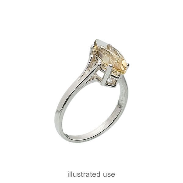 Ring, Sure-Set™, sterling silver, 12x6mm 4-prong marquise basket setting, size 8. Sold individually. image number 1