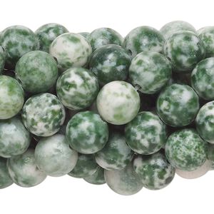 Tree agate 1pkg10, round bead natural 15.5-16 inch 8mm