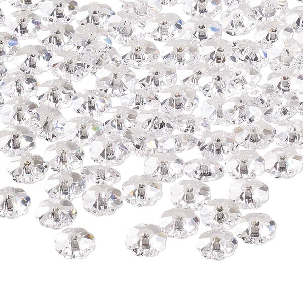 Bead 288pk crystal, Preciosa Czech crystal 6x2mm loch flower image number 0