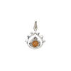 Carnelian / sterling silver 1pkg1, open teardrop drop antiqued 13x12.5mm image number 1