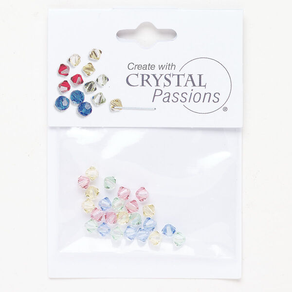 Crystal 1pkg24 Cystal Passions® bicone bead mixed colors 4mm 5328 image number 0