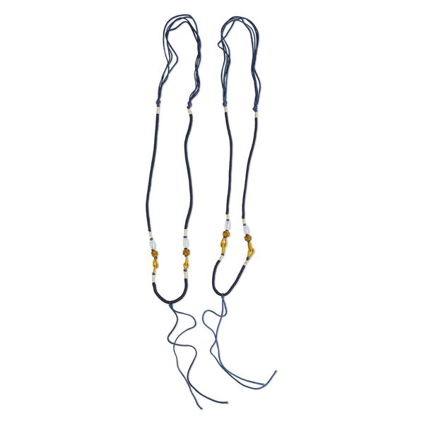 Imitation silk / jadeite 1pkg2, macramé necklace cord adjustable 20 inch / 5.5 inch dangle 2-3.5mm image number 0