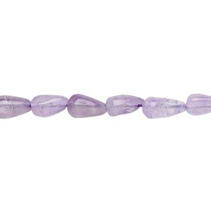 Amethyst 1pkg1, hand-cut teardrop bead 14 inch 8x4mm-12x6mm