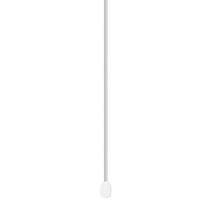 Paddle pin, sterling silver, 1-3/4 inches, short style, 23 gauge. Sold per pkg of 10.