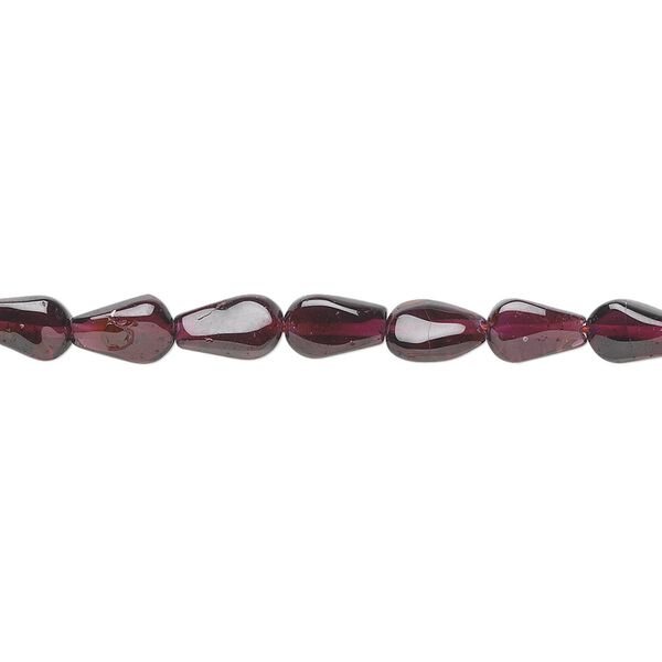 Garnet 1pkg1, hand-cut teardrop bead 15.5-16 inch 6x4mm-9x5mm image number 0