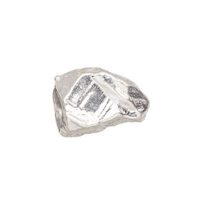 Bead 1pkg1 sterling silver, 22x11mm nugget, electroformed JBB Findings