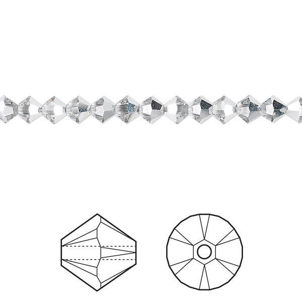Bead 48pk crystal CAL, Crystal Passions® 4mm bicone 5328 image number 0