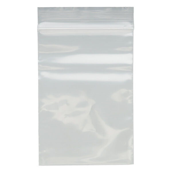 Bag, Tite-Lip™, plastic, clear, 2x3-inch top zip. Sold per pkg of 100. image number 1