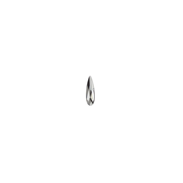 Flat back 6pk crystal silver night, Crystal Passions® 6x1.7mm raindrop 2304 image number 0