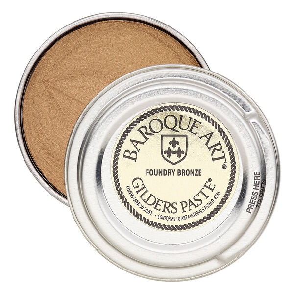 Wax paste, Gilders Paste®, pkg/1-ounce tin, foundry bronze. image number 0