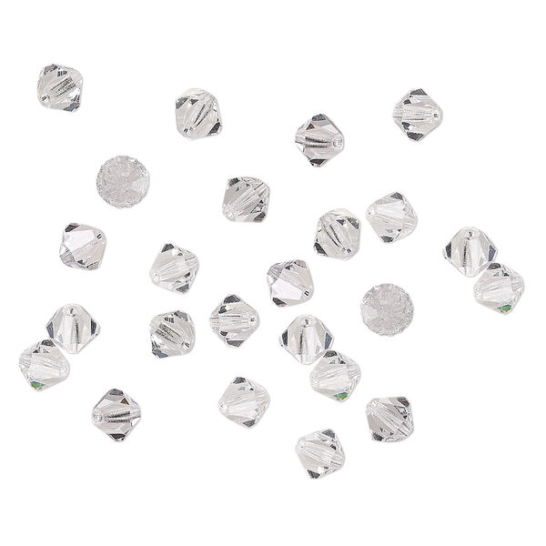 Bead 24pk crystal, Preciosa Czech crystal 6mm bicone image number 0