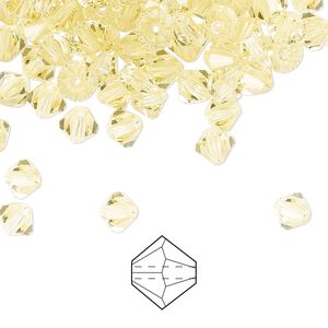 Bead 144pk jonquil, Preciosa Czech crystal 5mm bicone
