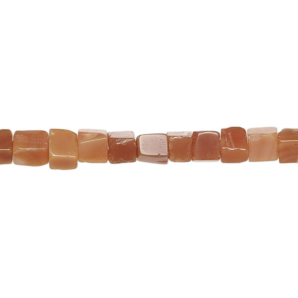 Red agate 1pkg1, cube bead, 15 inch 4-5mm dark image number 0