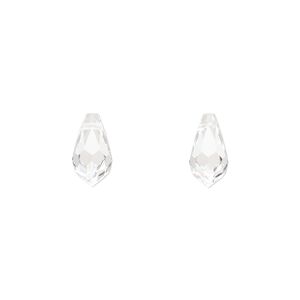 Briolette 12pk crystal, Preciosa Czech crystal 11x5.5mm pendant drop