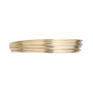 Wire, 12Kt gold-filled, full-hard, half-round, 21 gauge. Sold per pkg of 5 feet.