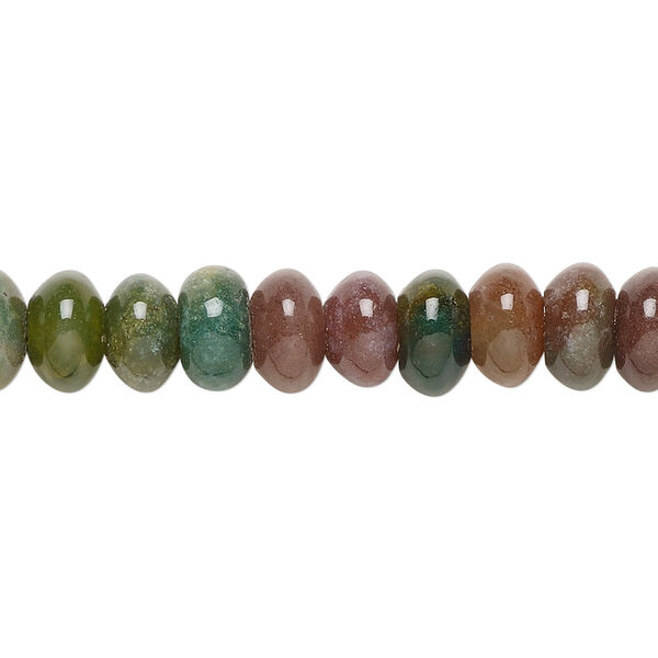 Bead, fancy jasper (natural), 8x5mm rondelle, B grade, Mohs hardness 6-1/2 to 7. Sold per 15-1/2" to 16" strand. image number 0