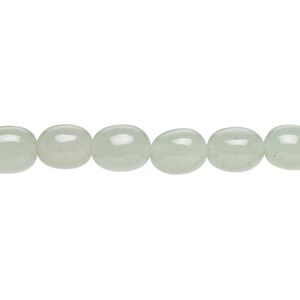 Green aventurine 1pkg1, pebble bead natural 15.5-16 inch medium