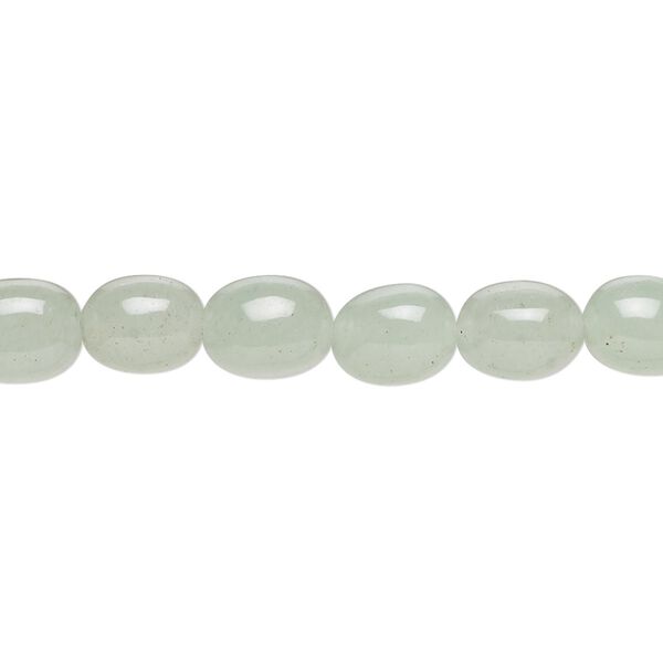 Green aventurine 1pkg1, pebble bead natural 15.5-16 inch medium image number 0