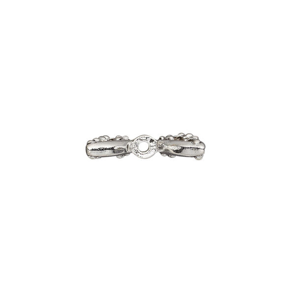 Bead, pewter (tin-based alloy), pkg/1, antique silver plate, 17.5x11mm open wing. image number 1