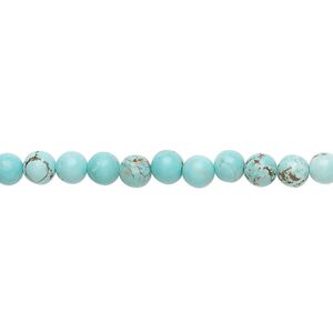 Magnesite 1pkg1, round bead 15.5-16 inch 4mm
