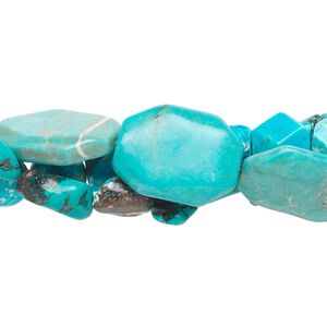 Magnesite / chalk turquoise 1pkg3, mixed shape bead 15.5-16 inch mix 8mm-40x30mm
