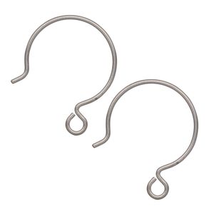 Ear wire French hook 1pkg100 niobium, 21.5mm / open loop, 20 gauge 50 pair
