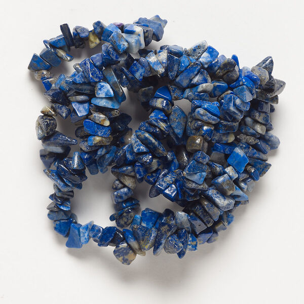 Denim lapis 1pkg1, chip bead natural C grade, 32 inch small to large image number 0